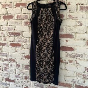 Dalia Collection Black Lace Sheath Dress size 6